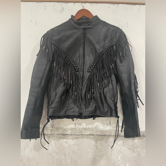 First Genuine leather Jackets & Blazers - FRINGE leather Jacket
